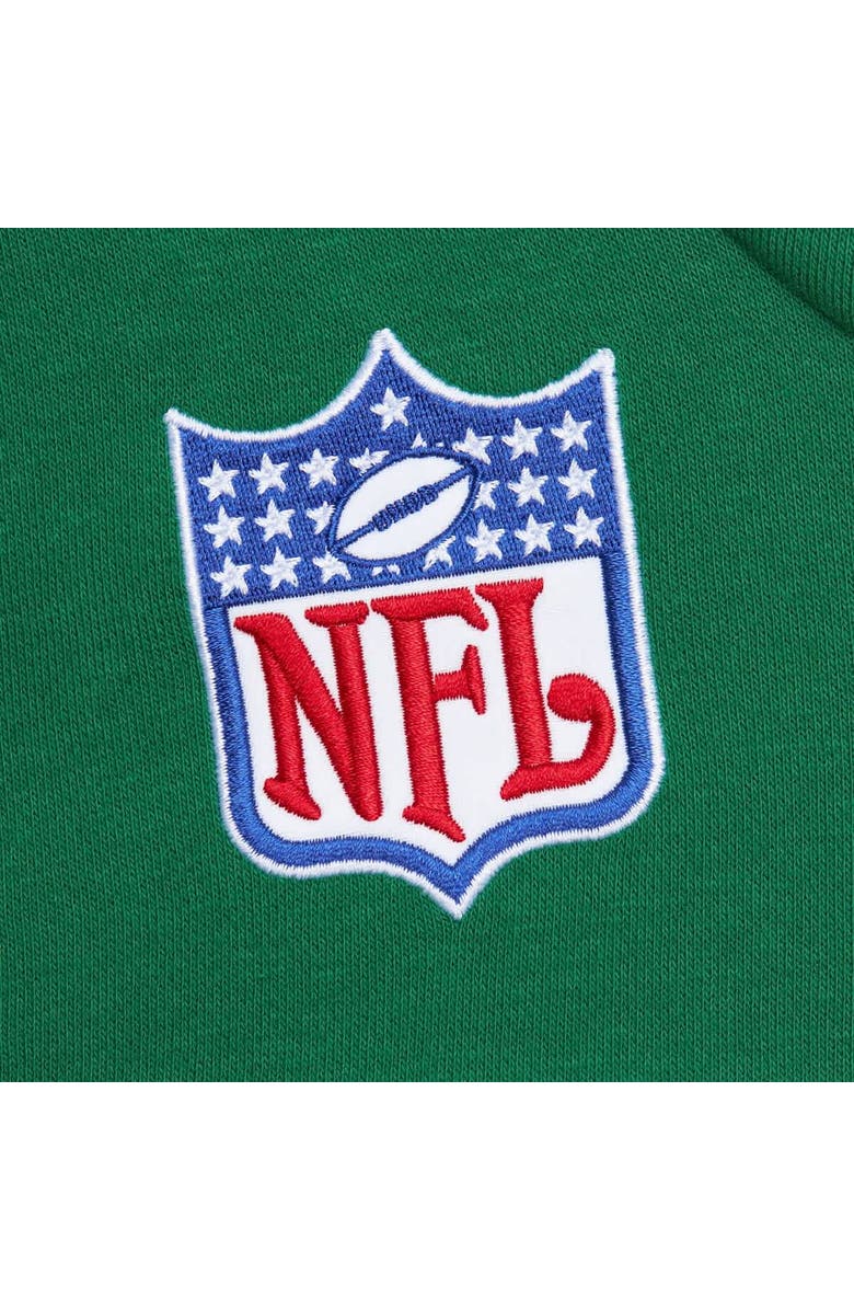 Mitchell & Ness Men's  Kelly Green Philadelphia Eagles Vintage Logo Head Coach Fleece Pullover Hoodie, Alternate, color, 