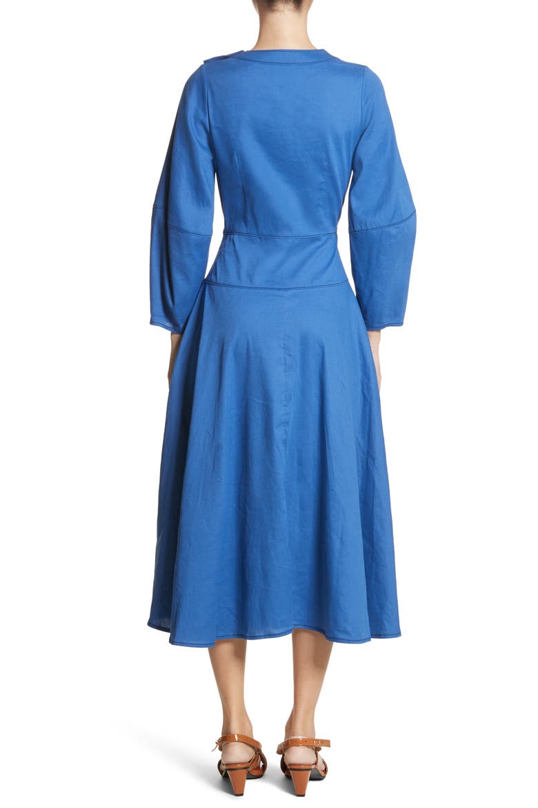 Michaela Linen Dress, Alternate, color, LINEN BLUE