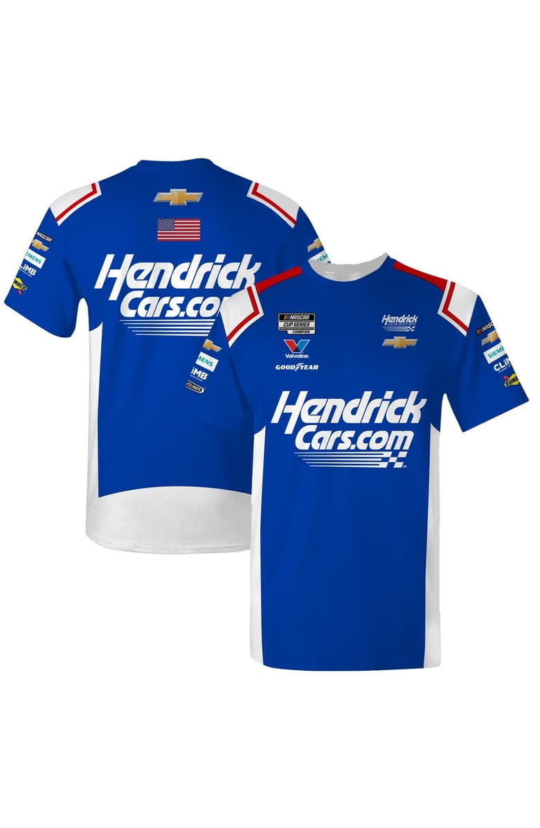 HENDRICK MOTORSPORTS TEAM COLLECTION Men's Hendrick Motorsports Team Collection Blue Kyle Larson Hendrickcars.com Uniform T-Shirt, Alternate, color, Blue