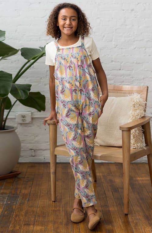 Shop Mightly Organic Cotton Girls Jumpsuit In Whimsy
