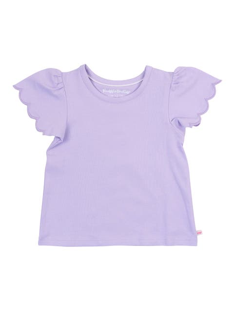 Girls Short Sleeve Scallop Tee