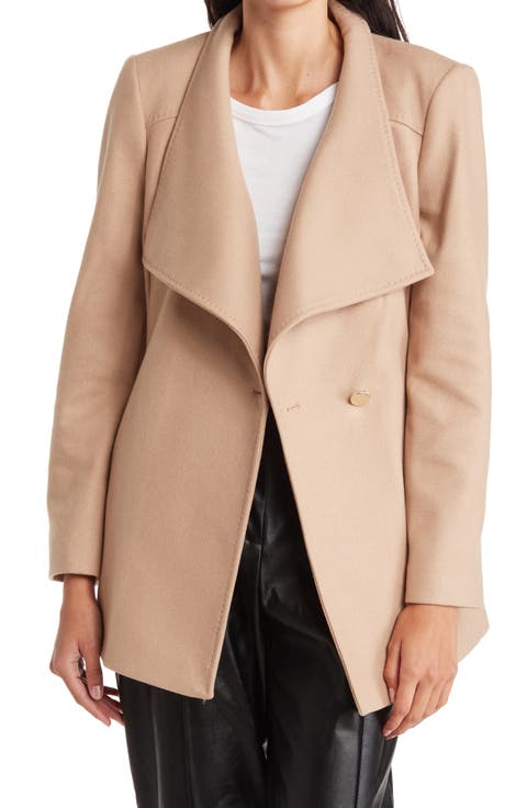 Rytaa Wool Blend Wrap Coat