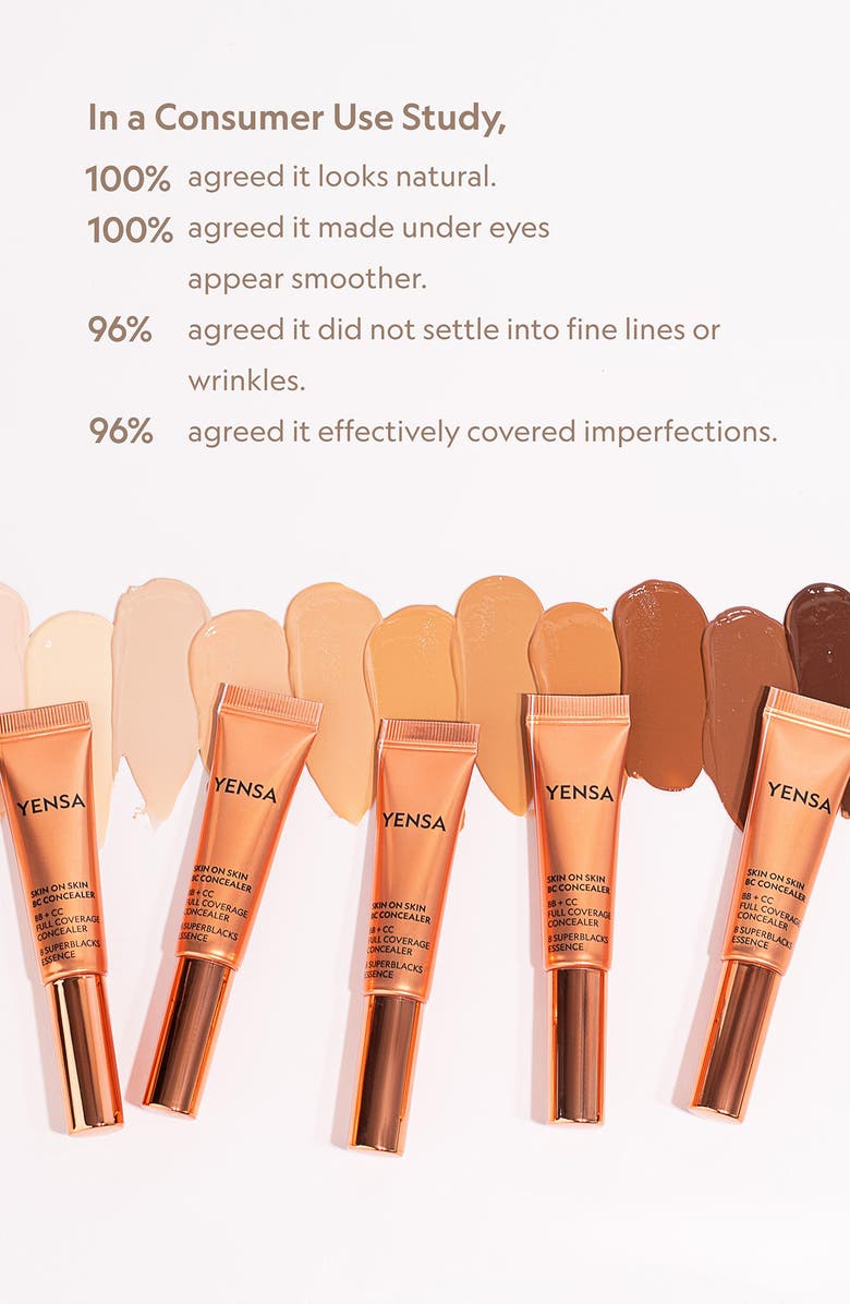 YENSA Skin On Skin BB + CC Full Coverage Hyaluronic Serum Concealer, Alternate, color, Deep Cool