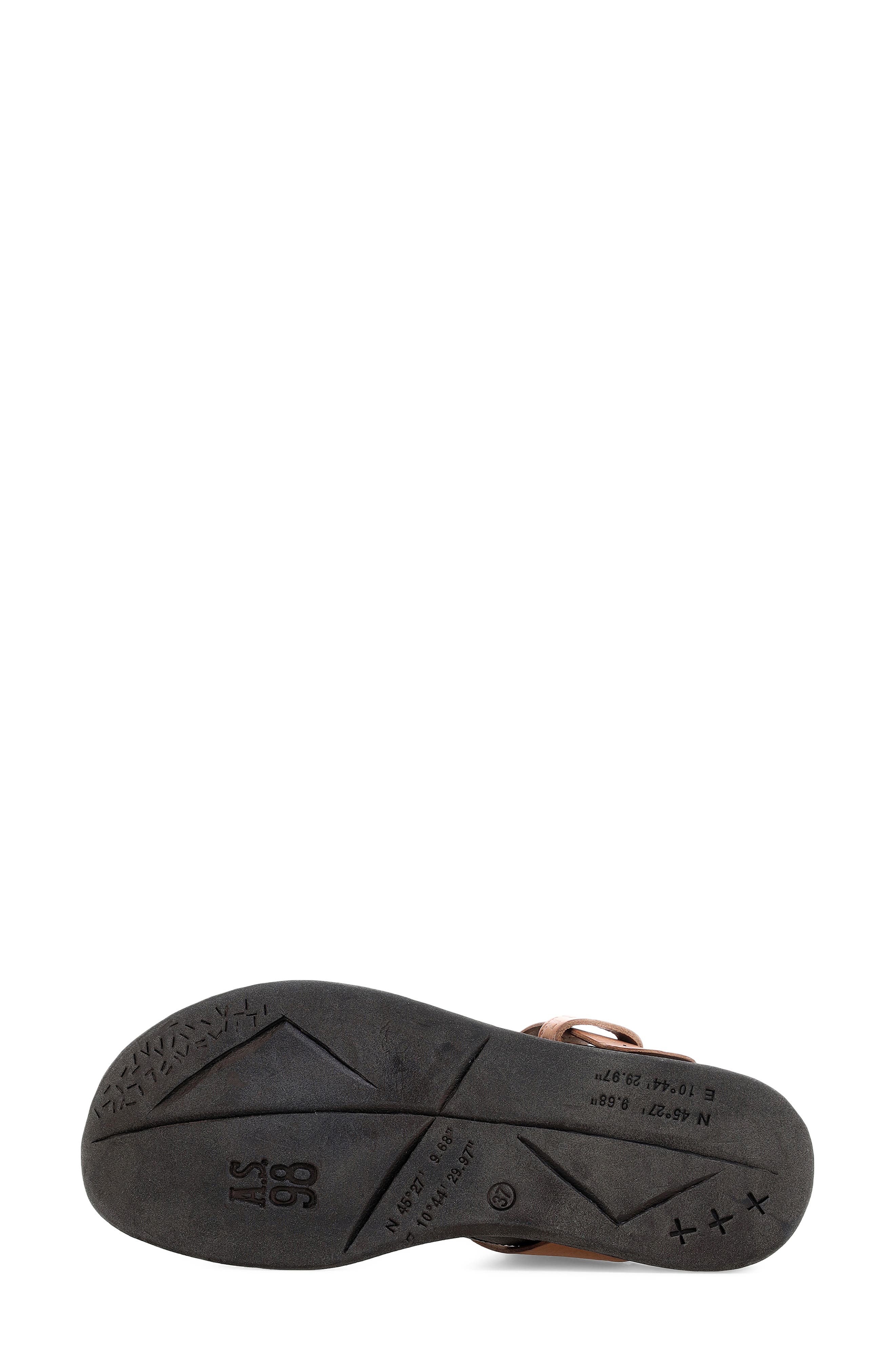 A.S.98 Seger Quarter Strap Sandal, Alternate, color, Black