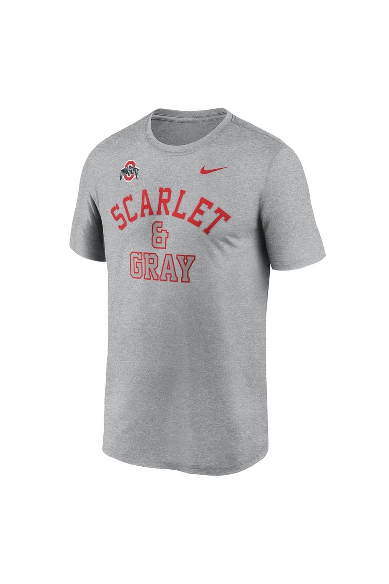 Men's Nike  Gray Ohio State Buckeyes Primetime Arch Mantra Legend Dri-FIT T-Shirt, Alternate, color, Gray