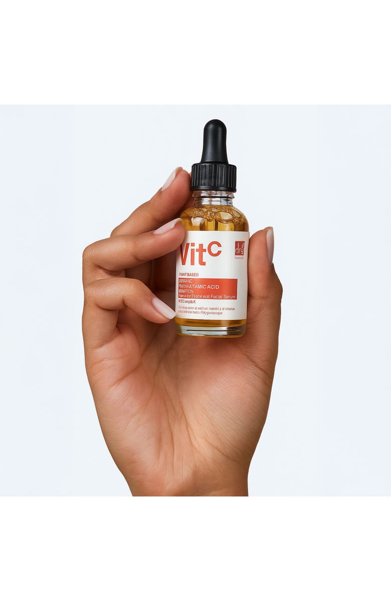 DR BOTANICALS Vitamin C 3% 
Polyglutamic Acid Complex 1% 
Brightening Facial Serum 30ml, Alternate, color, White