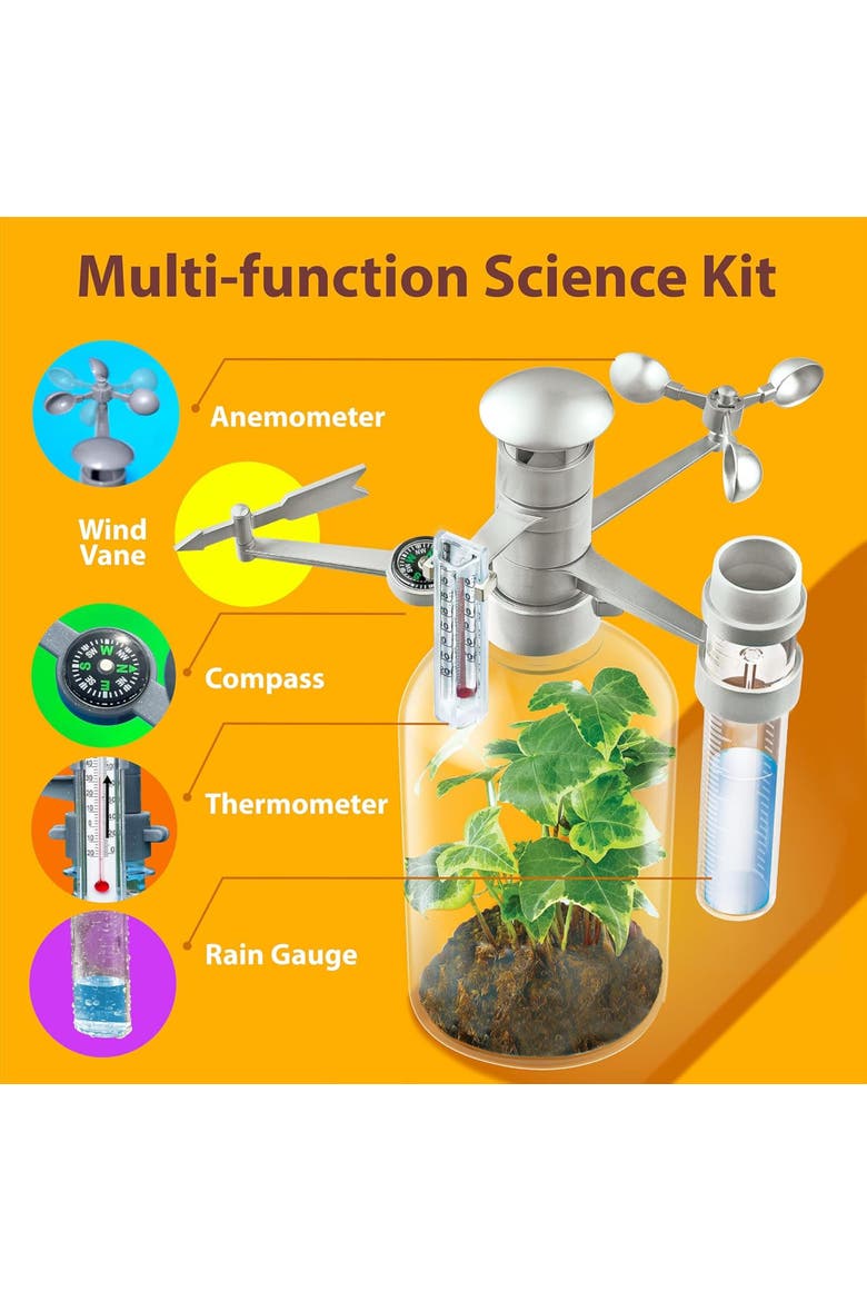 Green Science Weather Station, DIY Mini Observatory Kit, Kids 5+, Alternate, color, Multicolored