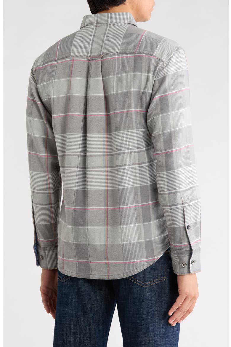 Canyon Beach Pebble Cay Flannel Button-Up Shirt, Alternate, color, SMOKE GREY