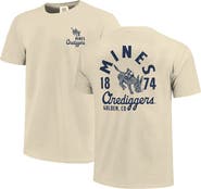 IMAGE ONE Men's Cream Colorado School of Mines Orediggers Comfort Colors Mascot Overlay T-Shirt
