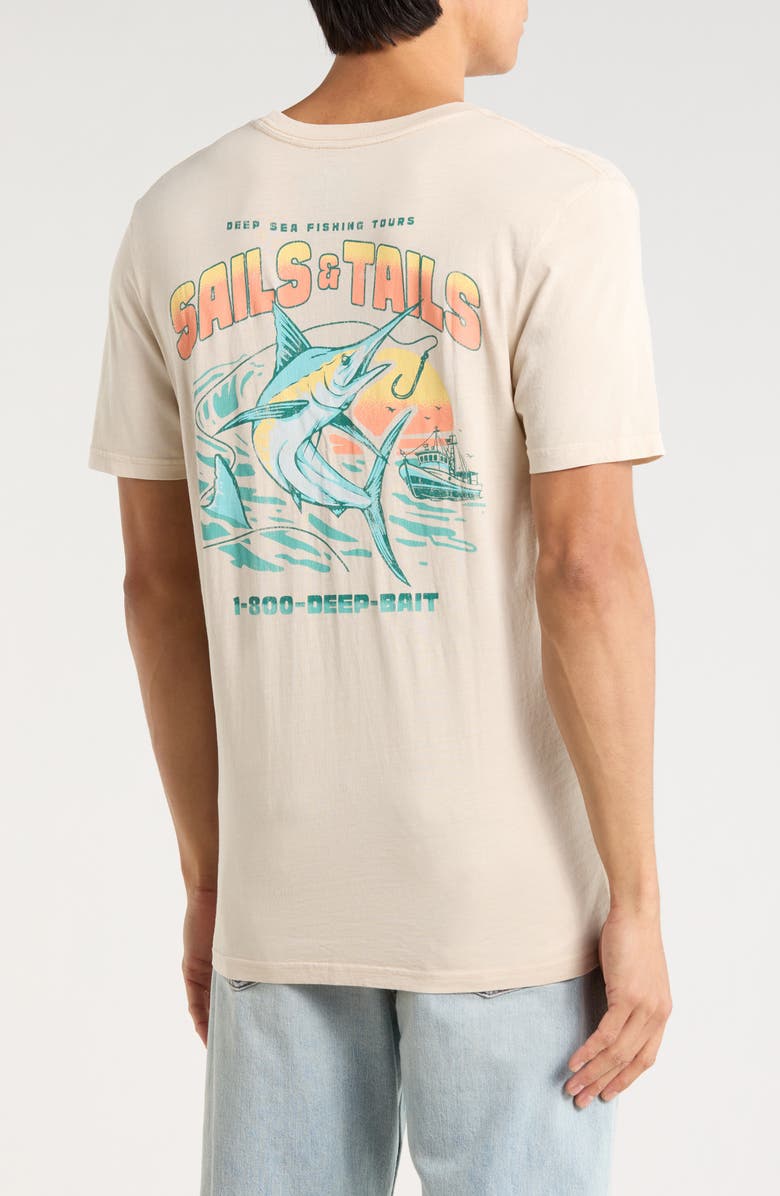 Goodie Two Sleeves Sails & Tails Graphic T-Shirt, Alternate, color, Beige