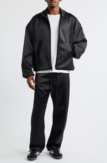 Bonded Satin Bomber Jacket