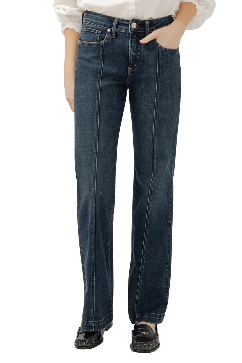 Avery High Waist Front Seam Straight Leg Jeans, Main, color, SOUL
