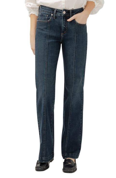 Avery High Waist Front Seam Straight Leg Jeans (Soul)