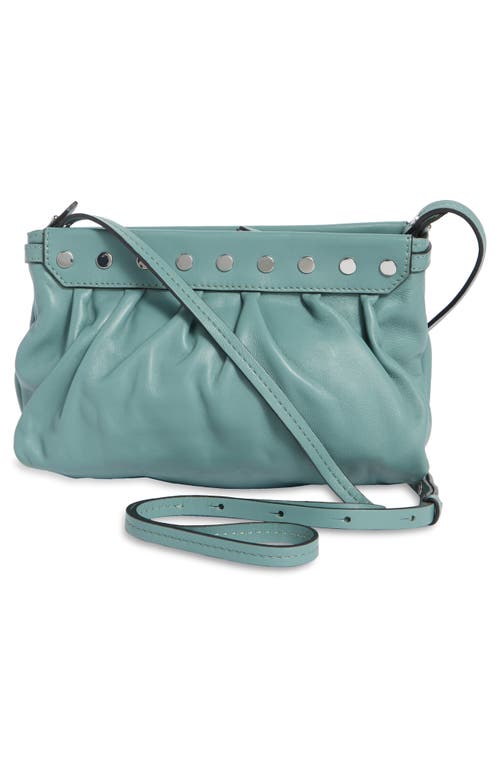 Isabel Marant Small Luz Leather Clutch In Green