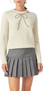 English Factory Rhinestone Bow Sweater