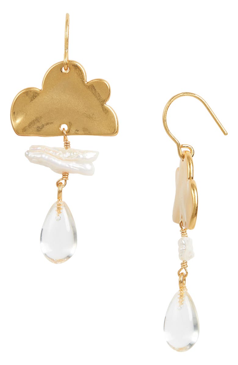 Madewell Genuine Pearl Cloudcover Earrings, Main, color, 