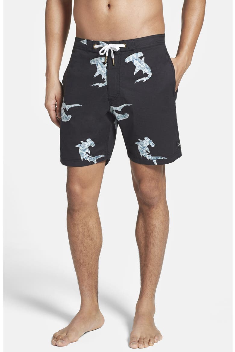 'Classic 17' Swim Trunks, Alternate, color, SHARK BLACK