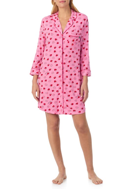 Kate Spade New York Floral Short Sleeve Pajama Set In Pink