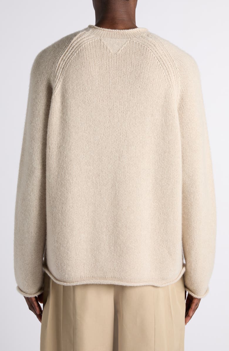 Bottega Veneta Roll Edge Cashmere Sweater, Alternate, color, 2159 Linen Melange