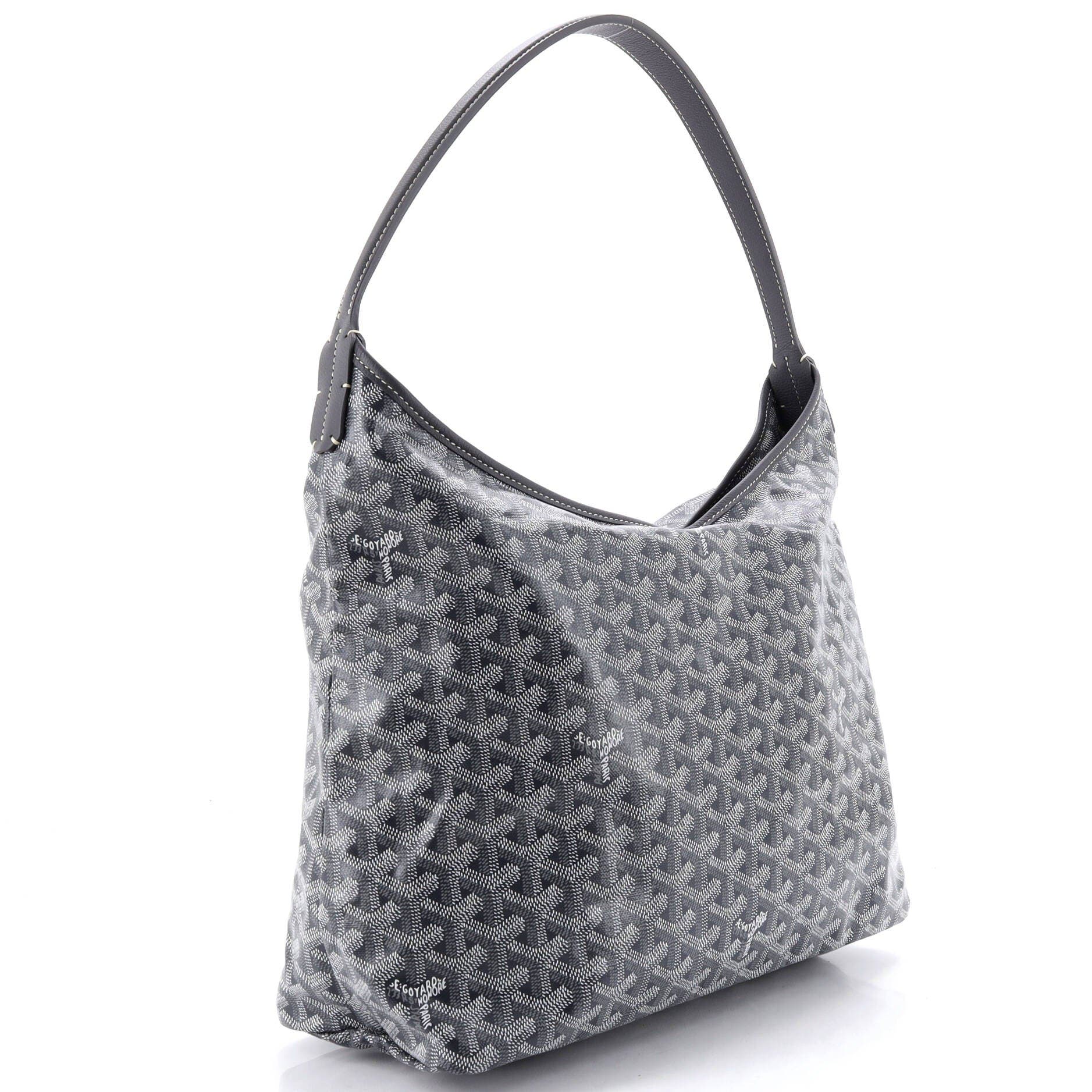 Pre-Owned Goyard Boheme Hobo Coated Canvas, Alternate, color, Gray
