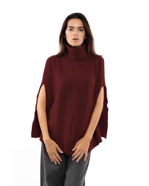 Pure Cashmere Turtleneck Poncho