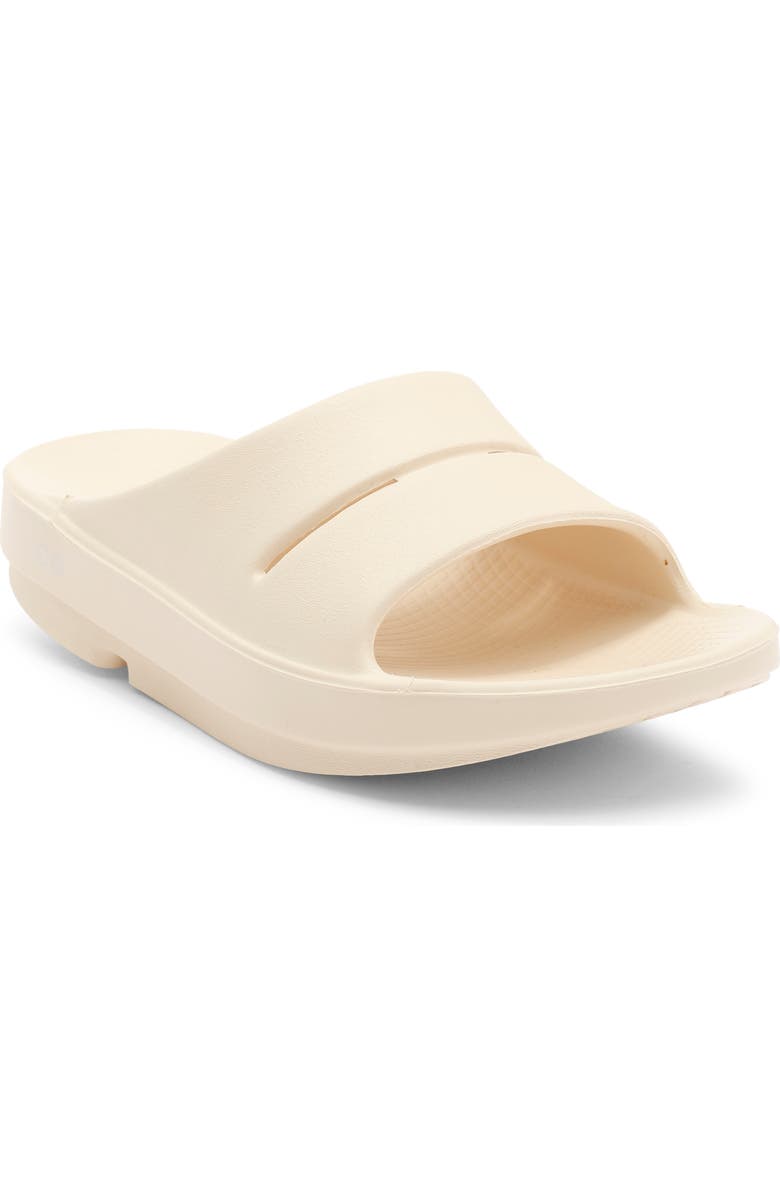 Oofos OOahh Sport Slide Sandal, Main, color, Dune