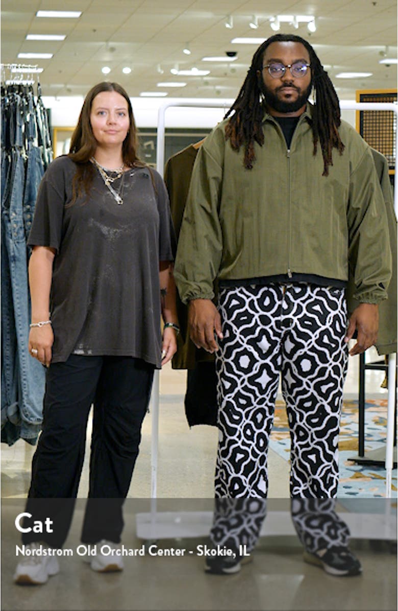 Gender Inclusive Embroidered Logo Textured Nylon Jacket, sales video thumbnail