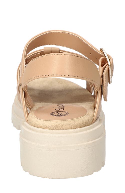 Bella Vita Loni Lug Sole Fisherman Sandal In Natural Leather