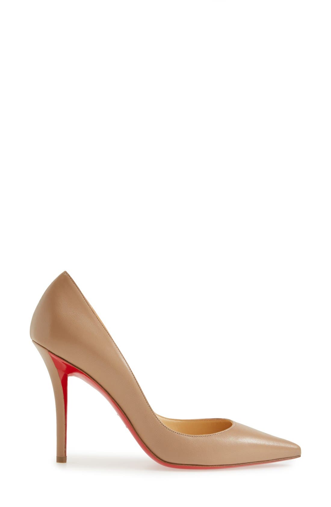 'Apostrophy' Pointy Toe Pump, Alternate, color, BEIGE