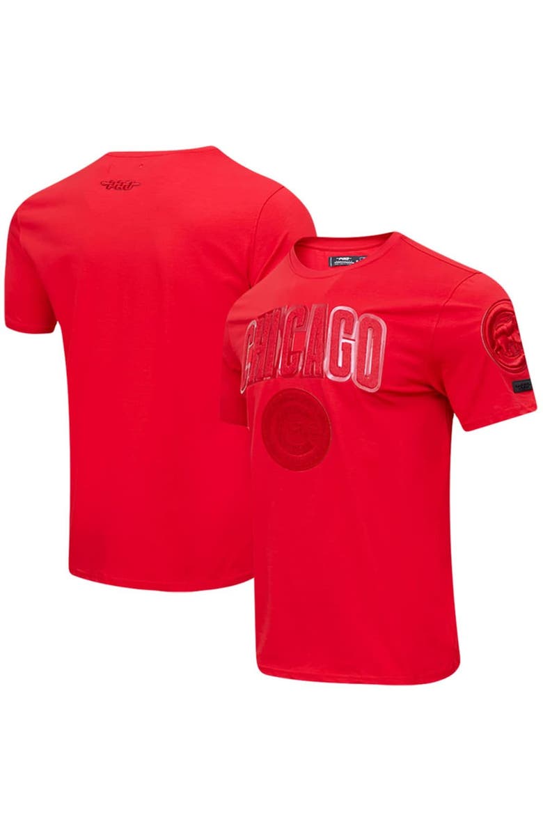 PRO STANDARD Men's Pro Standard Chicago Cubs Classic Triple Red T-Shirt, Main, color, Red