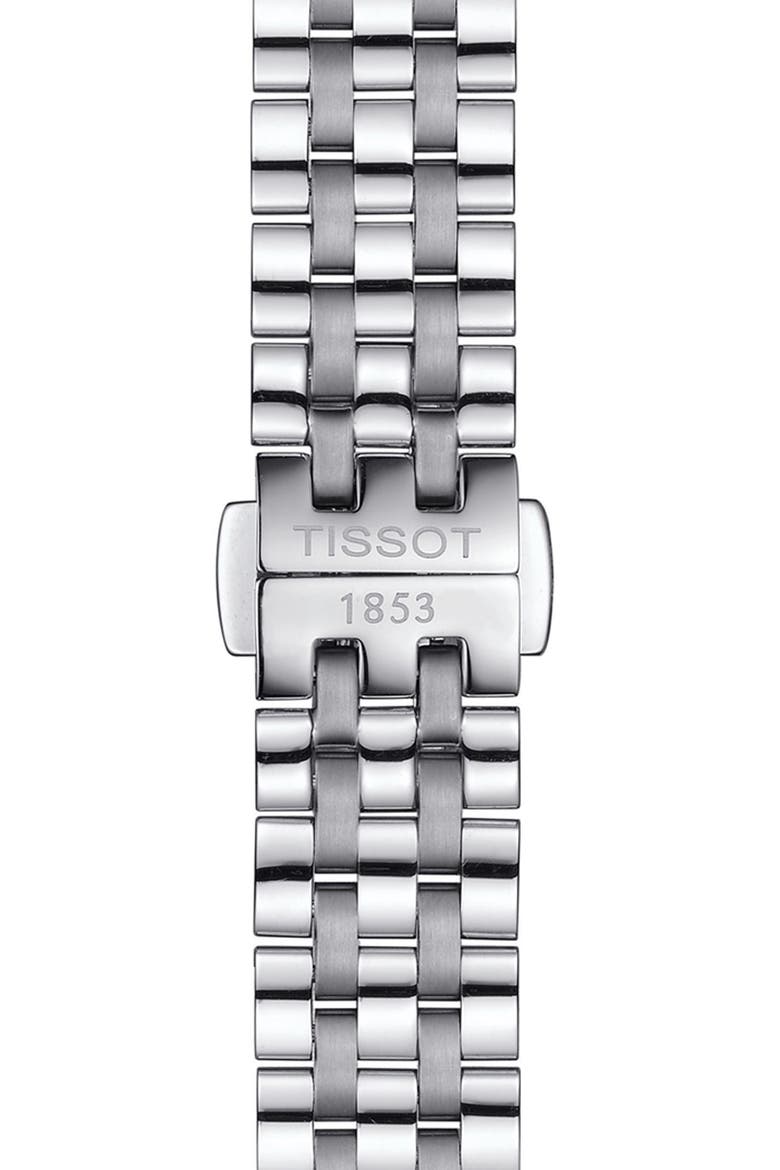 T-Classic Carson Premium Moonphase Bracelet Watch, 32mm, Alternate, color, SILVER