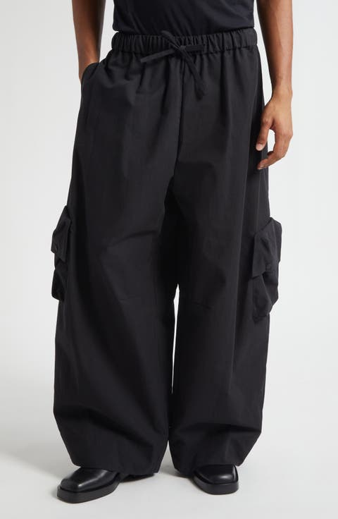 Multi Pocket Cargo Puddle Drawstring Pants