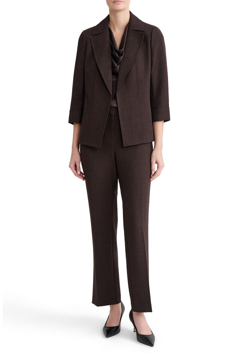 Open Front Blazer, Alternate, color, RICH CHOC MLNG