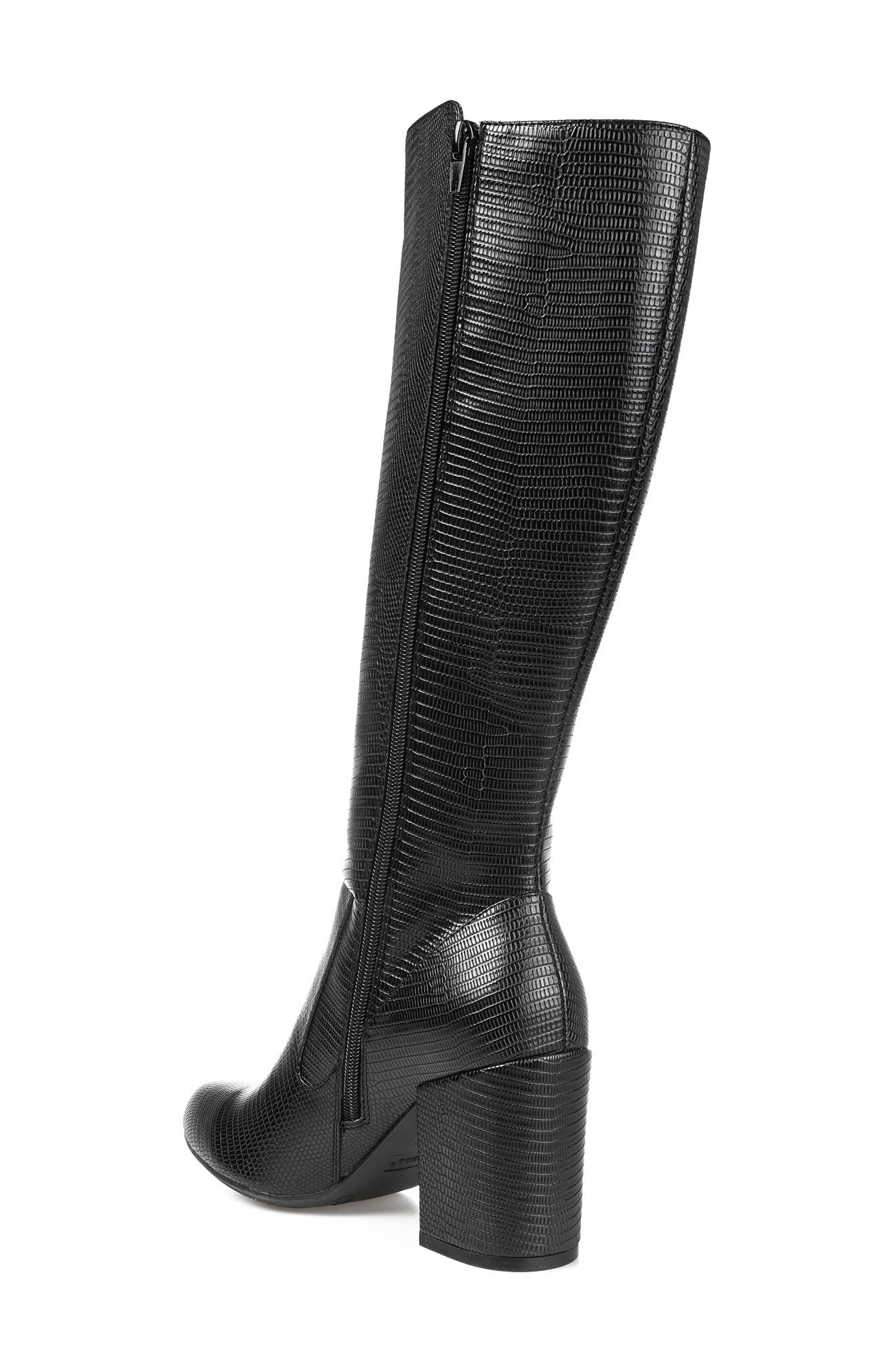 Journee Collection Tavia Embossd Tall Boot, Alternate, color, Black