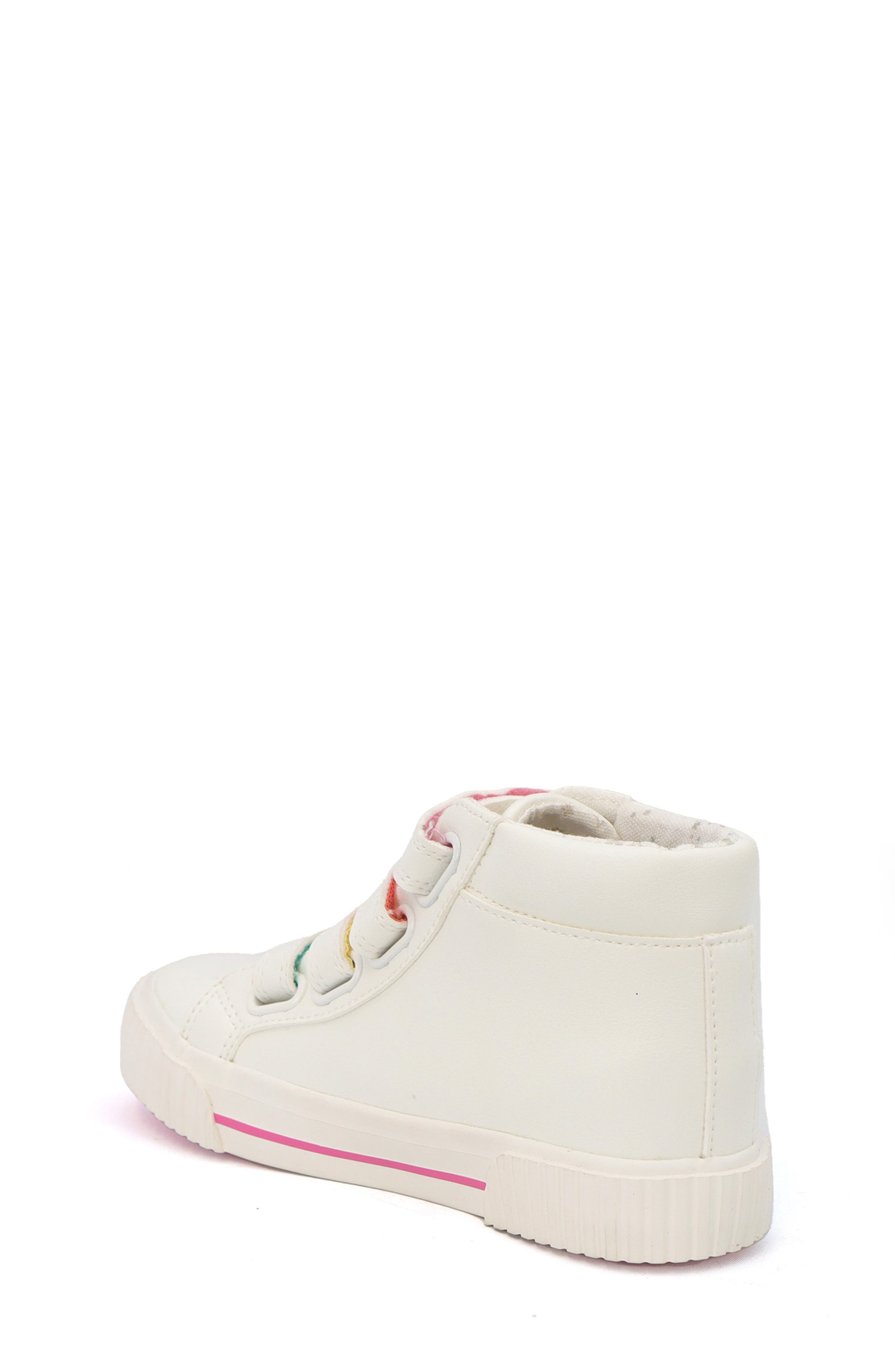 YOKI Kids' Rainbow Detail High Top Sneaker, Alternate, color, 