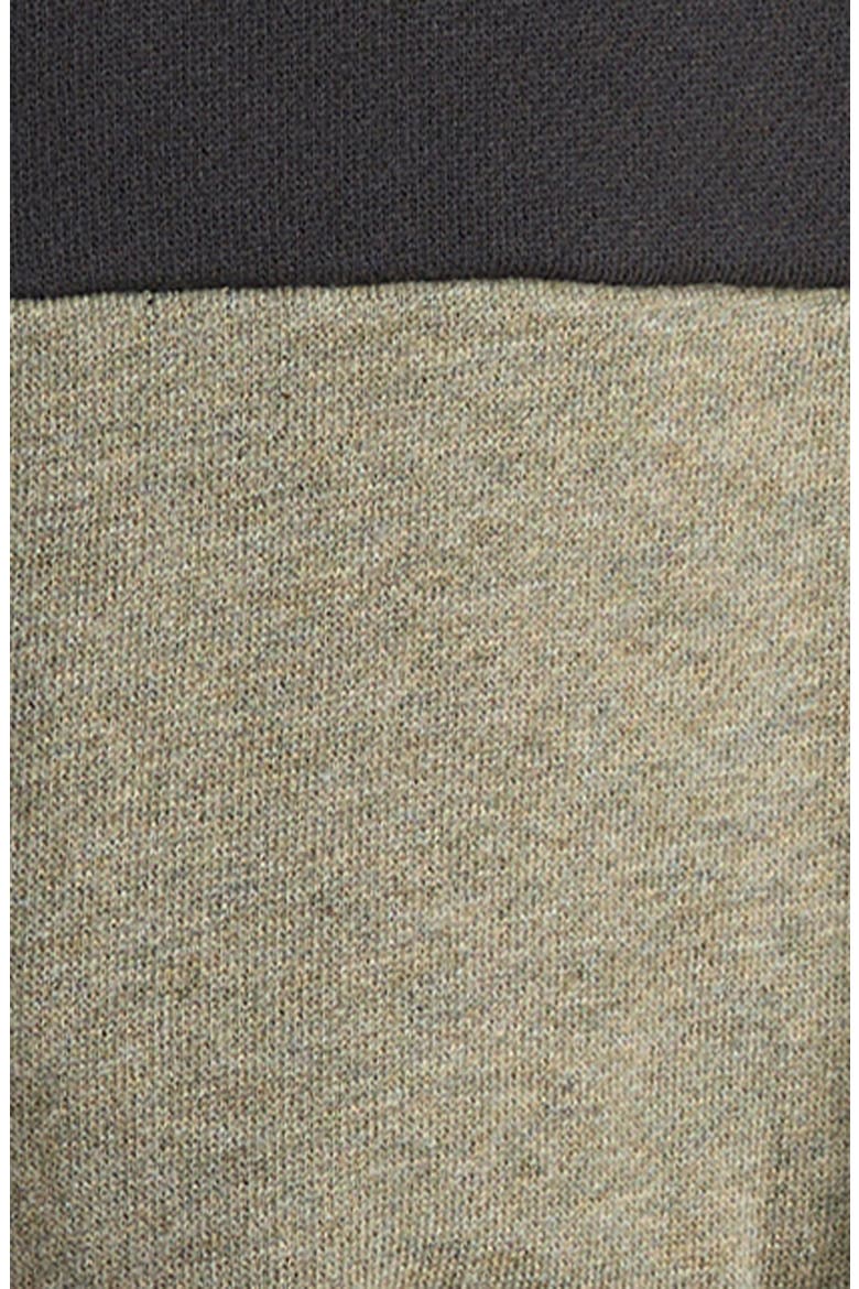 Kids' Relaxed Paneled Cropped Sweatshirt, Alternate, color, SEAL HEATHER/ IRON GREY