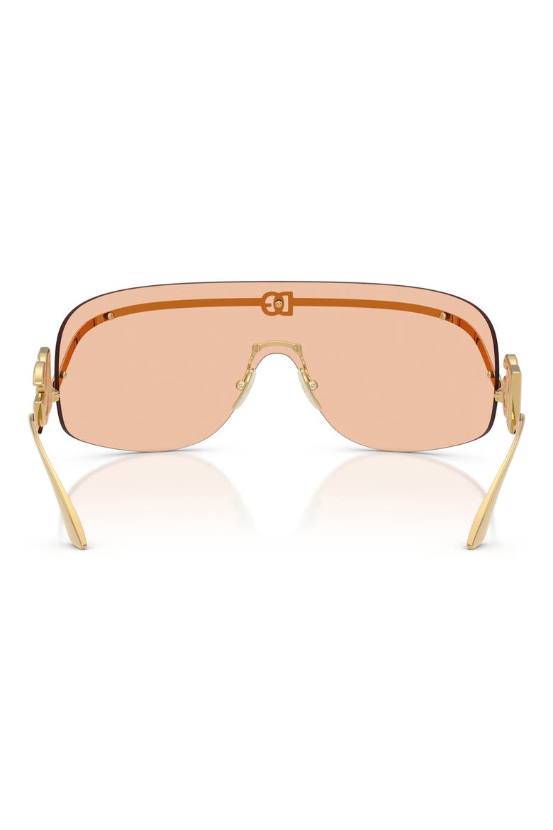 140mm Pillow Shield Sunglasses, Alternate, color, GOLD/ LIGHT BROWN