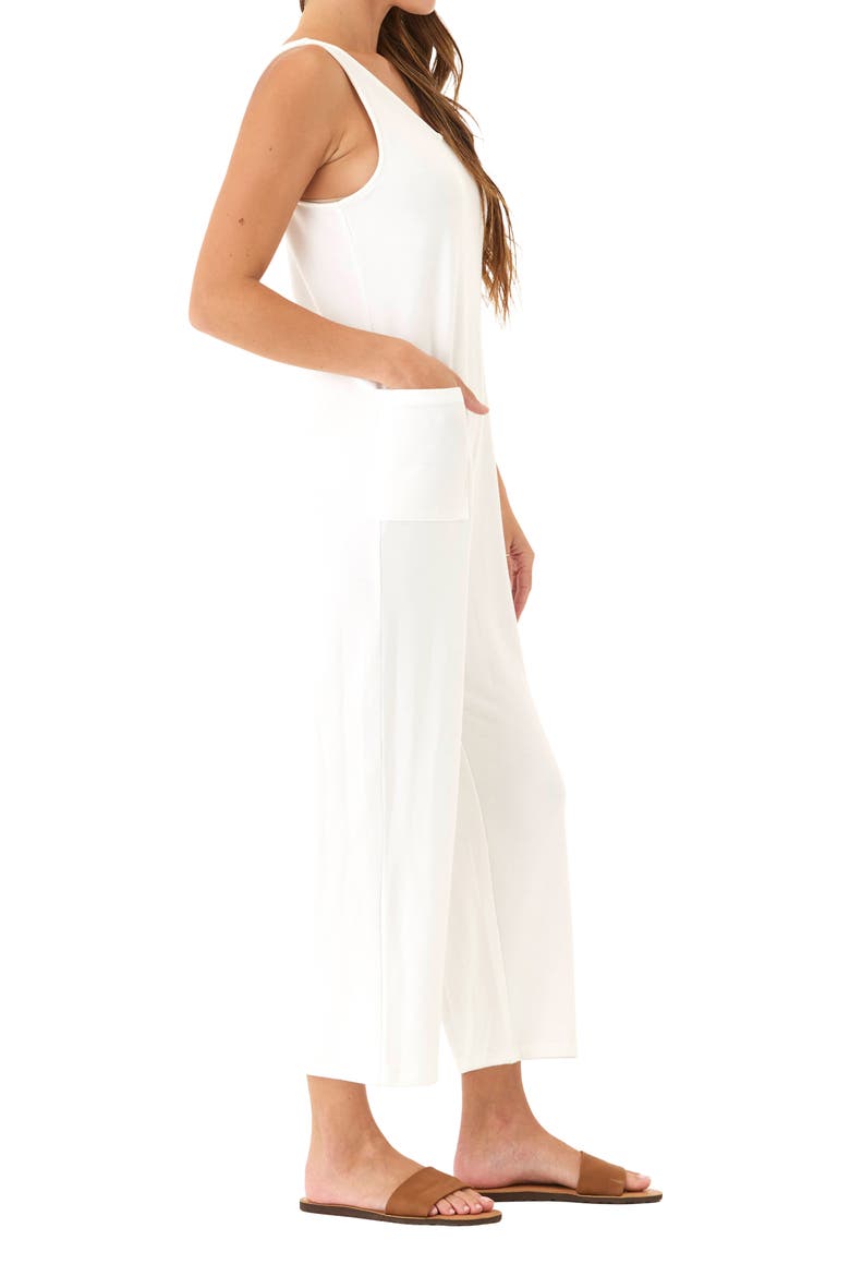 Rainey Patch Pocket Crop Jumpsuit, Alternate, color, WHITE