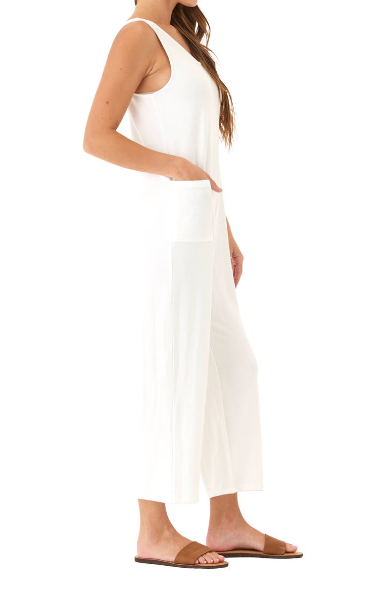 Threads 4 Thought Rainey Patch Pocket Crop Jumpsuit, Alternate, color, White