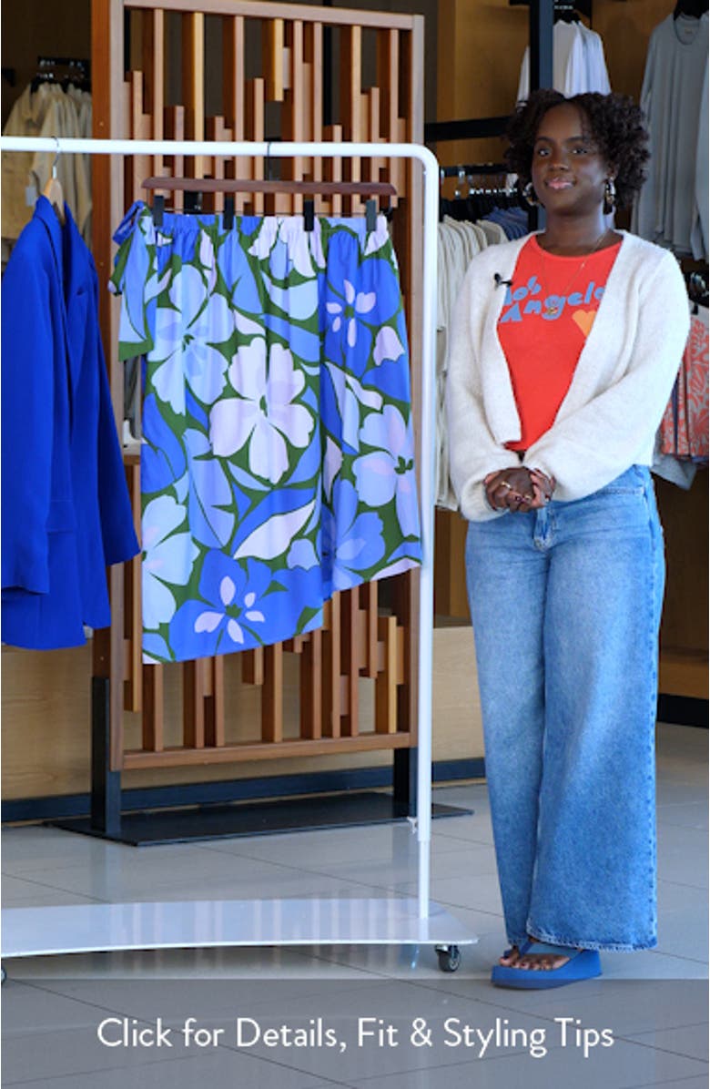 Dayana Floral Adley One-Shoulder Cotton Minidress, sales video thumbnail