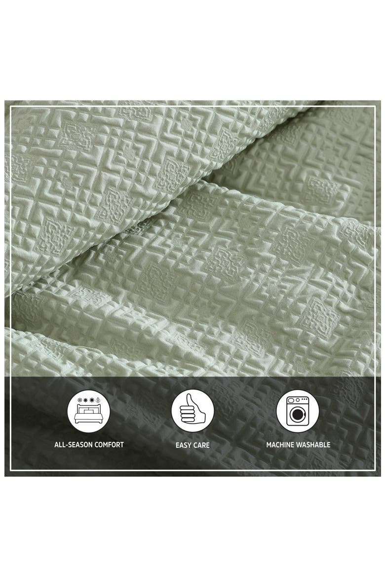 Sedona Geometric Comforter & Sham Set, Alternate, color, LIGHT GREEN