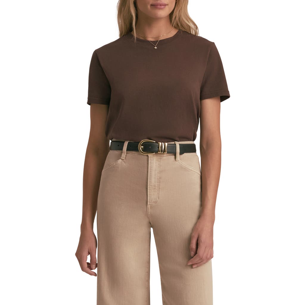 Favorite Daughter The Favorite Organic Cotton T-shirt In Brown