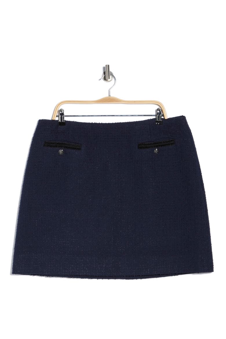 Charlie Tweed Miniskirt, Alternate, color, BLUE NAVY