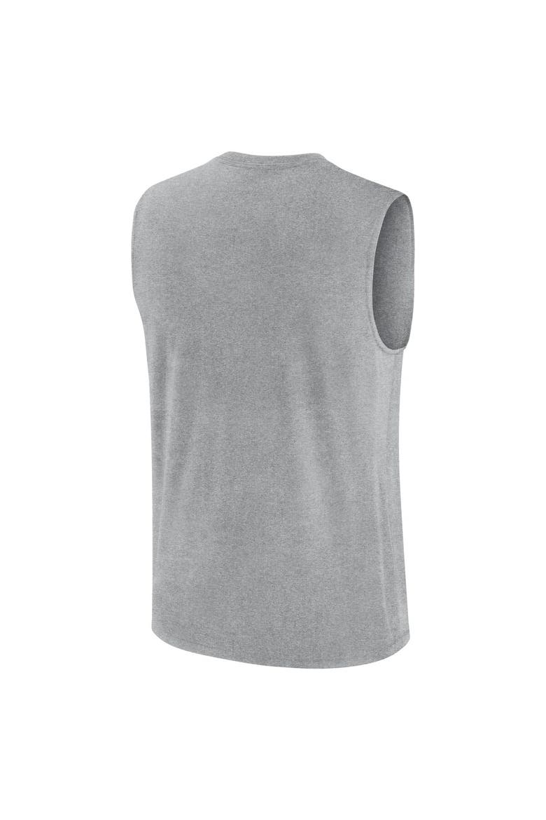 Men's Nike Heather Gray Auburn Tigers Primetime Legend Arch Dri-FIT Muscle Tank Top, Alternate, color, Heather Gray