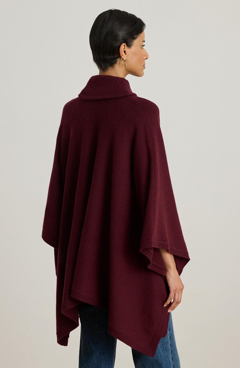 Lauren Ralph Lauren Wool Blend Cape, Alternate, color, Dark Garnet