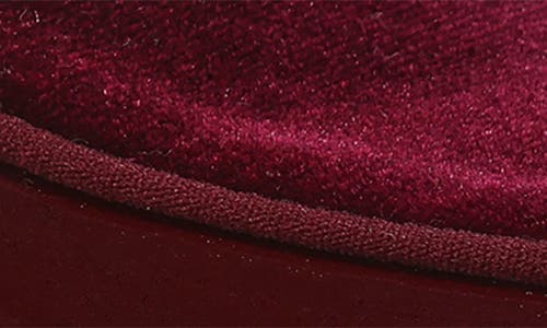 Gino Vitale Velvet & Patent Leather Bit Loafer In Wine