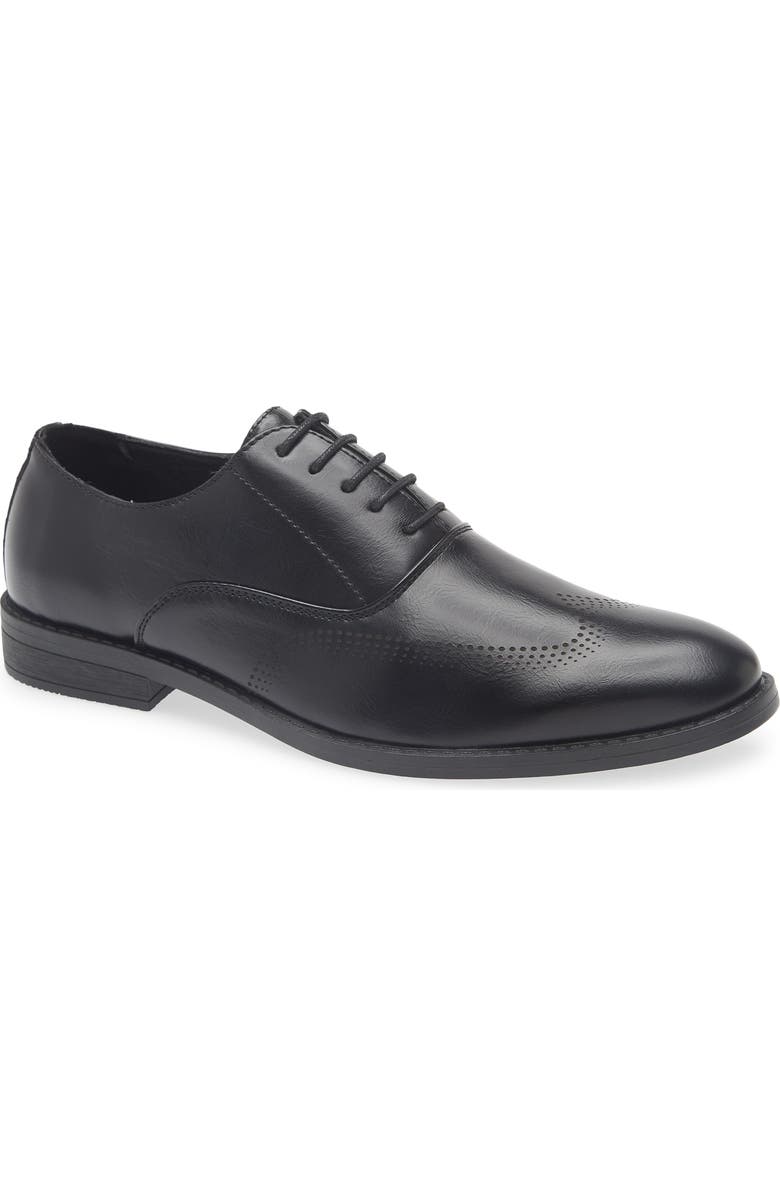 GEOFFREY BEENE Faux Leather Oxford, Main, color, Black