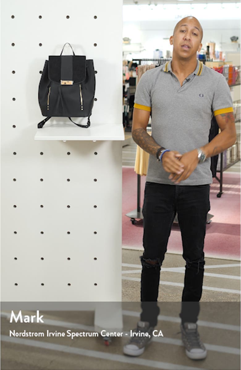 Burst Faux Leather Backpack, sales video thumbnail