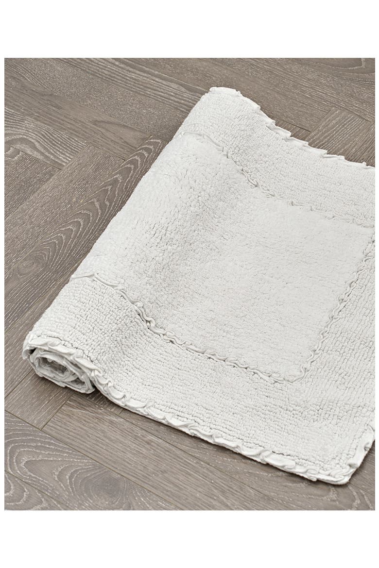 Ruffle Cotton 2-Piece Bath Mat Set, Alternate, color, WHITE