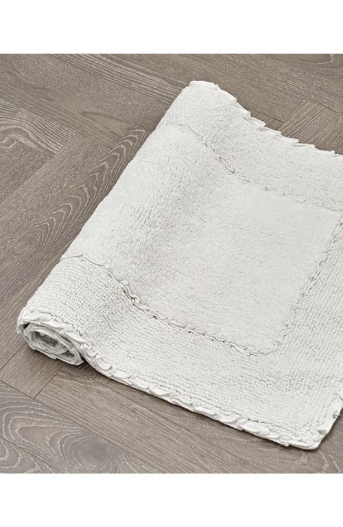Laura Ashley Ruffle Cotton 2-piece Bath Mat Set In White